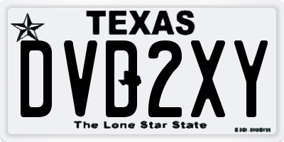 TX license plate DVD2XY