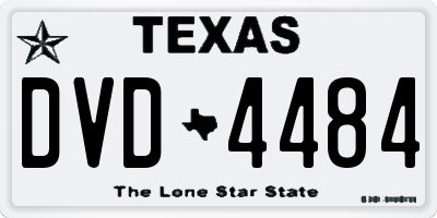 TX license plate DVD4484