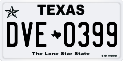 TX license plate DVE0399