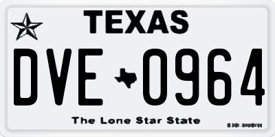 TX license plate DVE0964