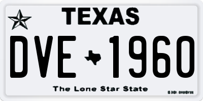 TX license plate DVE1960