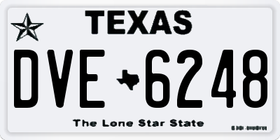 TX license plate DVE6248