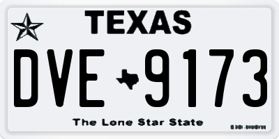 TX license plate DVE9173