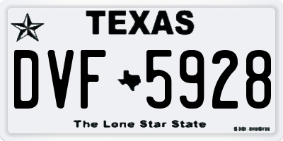 TX license plate DVF5928