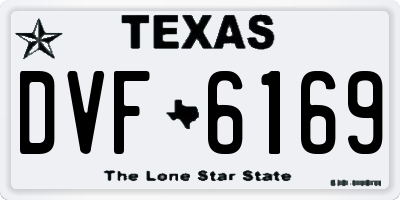 TX license plate DVF6169