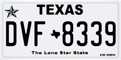 TX license plate DVF8339