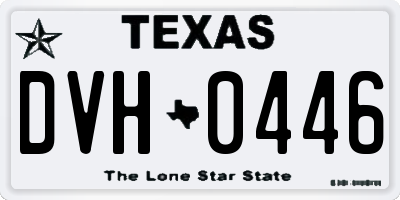 TX license plate DVH0446