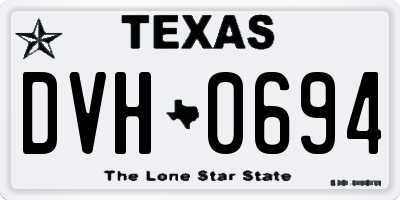 TX license plate DVH0694