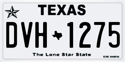 TX license plate DVH1275
