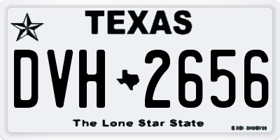 TX license plate DVH2656