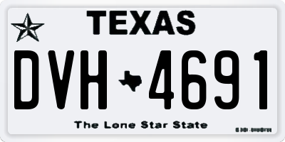 TX license plate DVH4691