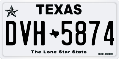 TX license plate DVH5874