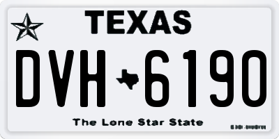 TX license plate DVH6190