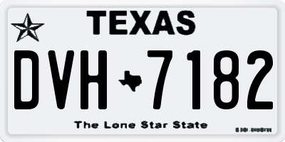 TX license plate DVH7182
