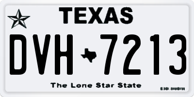 TX license plate DVH7213