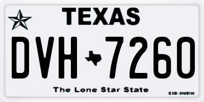 TX license plate DVH7260