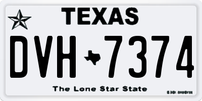 TX license plate DVH7374