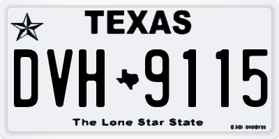 TX license plate DVH9115