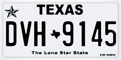 TX license plate DVH9145
