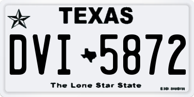 TX license plate DVI5872