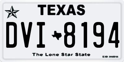 TX license plate DVI8194