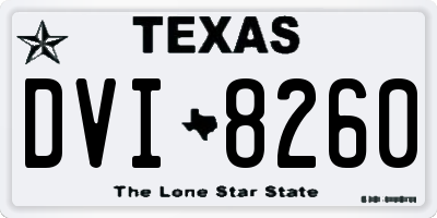 TX license plate DVI8260