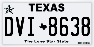 TX license plate DVI8638
