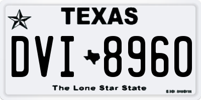 TX license plate DVI8960