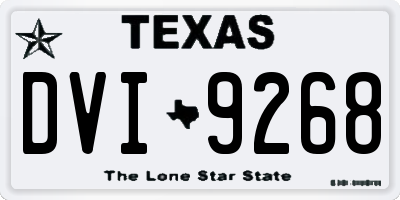 TX license plate DVI9268