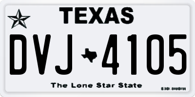 TX license plate DVJ4105