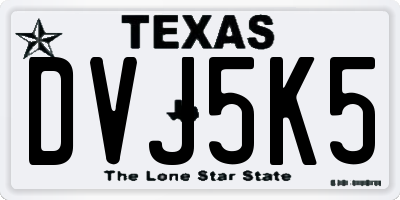 TX license plate DVJ5K5