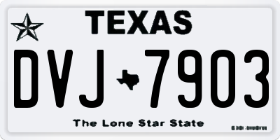 TX license plate DVJ7903