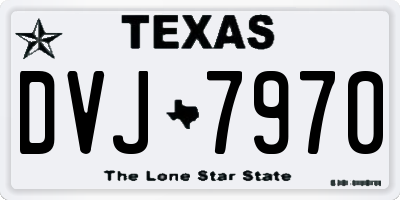 TX license plate DVJ7970