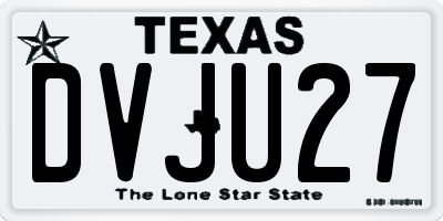 TX license plate DVJU27