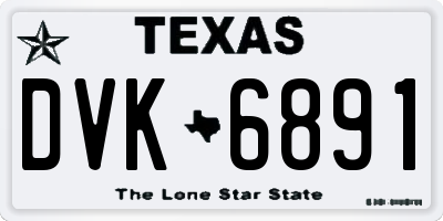 TX license plate DVK6891