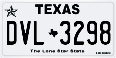 TX license plate DVL3298