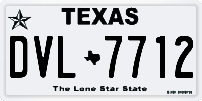 TX license plate DVL7712