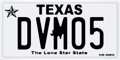 TX license plate DVM05