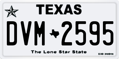 TX license plate DVM2595