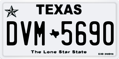 TX license plate DVM5690
