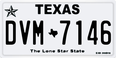TX license plate DVM7146