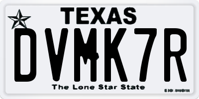 TX license plate DVMK7R