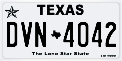 TX license plate DVN4042