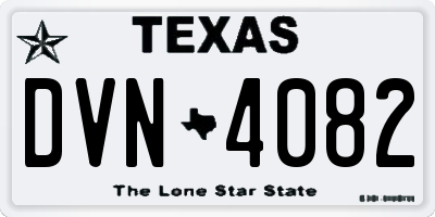 TX license plate DVN4082