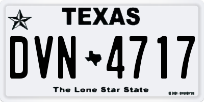 TX license plate DVN4717