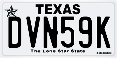 TX license plate DVN59K