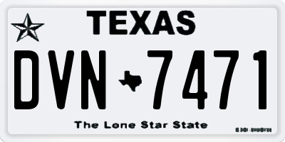 TX license plate DVN7471
