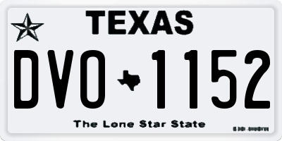 TX license plate DVO1152