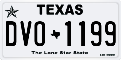 TX license plate DVO1199