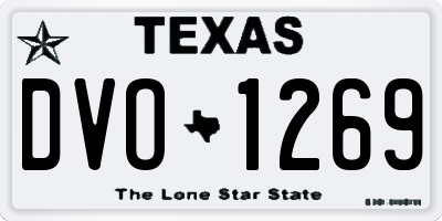 TX license plate DVO1269
